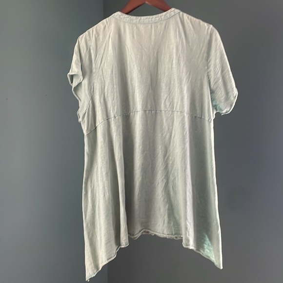 Coldwater Creek Soft green Gray Embroidered Blouse - Picture 5 of 5